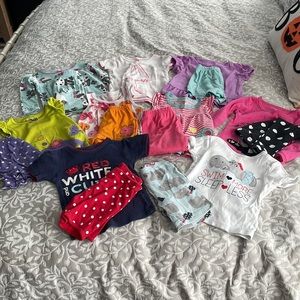 18 months girls pajamas bundle